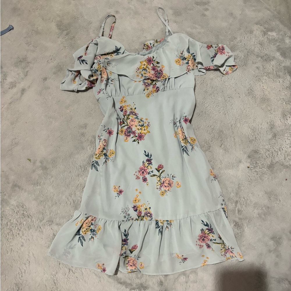 Blue floral dress